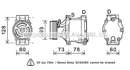 AVA QUALITY COOLING Kompressori, ilmastointilaite SUK099